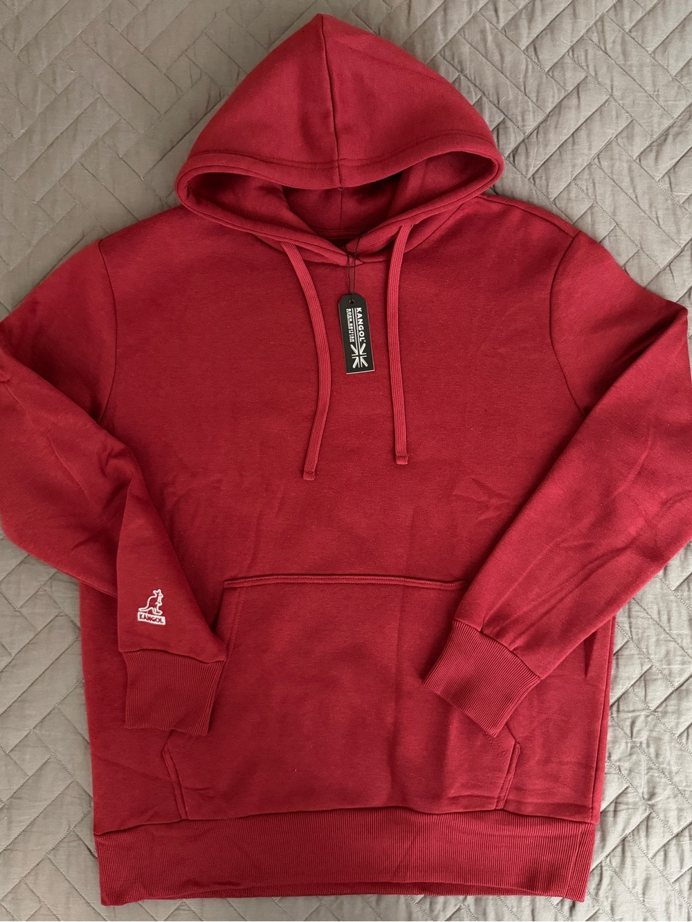 NWT Kangol Classic Pullover Hoodie Red - Size Medium